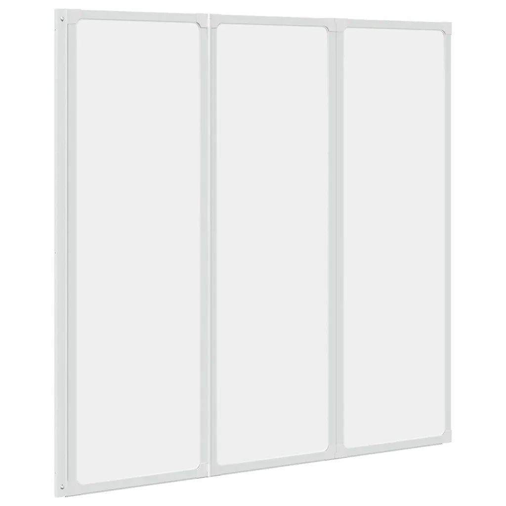 Parete per Doccia e Vasca Bagno 117x120cm 3 Pannelli Pieghevole 140784