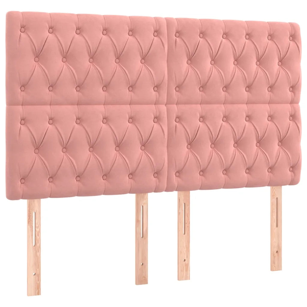 Testiera | Testata Rosa 160x7x118/128 cm Velluto