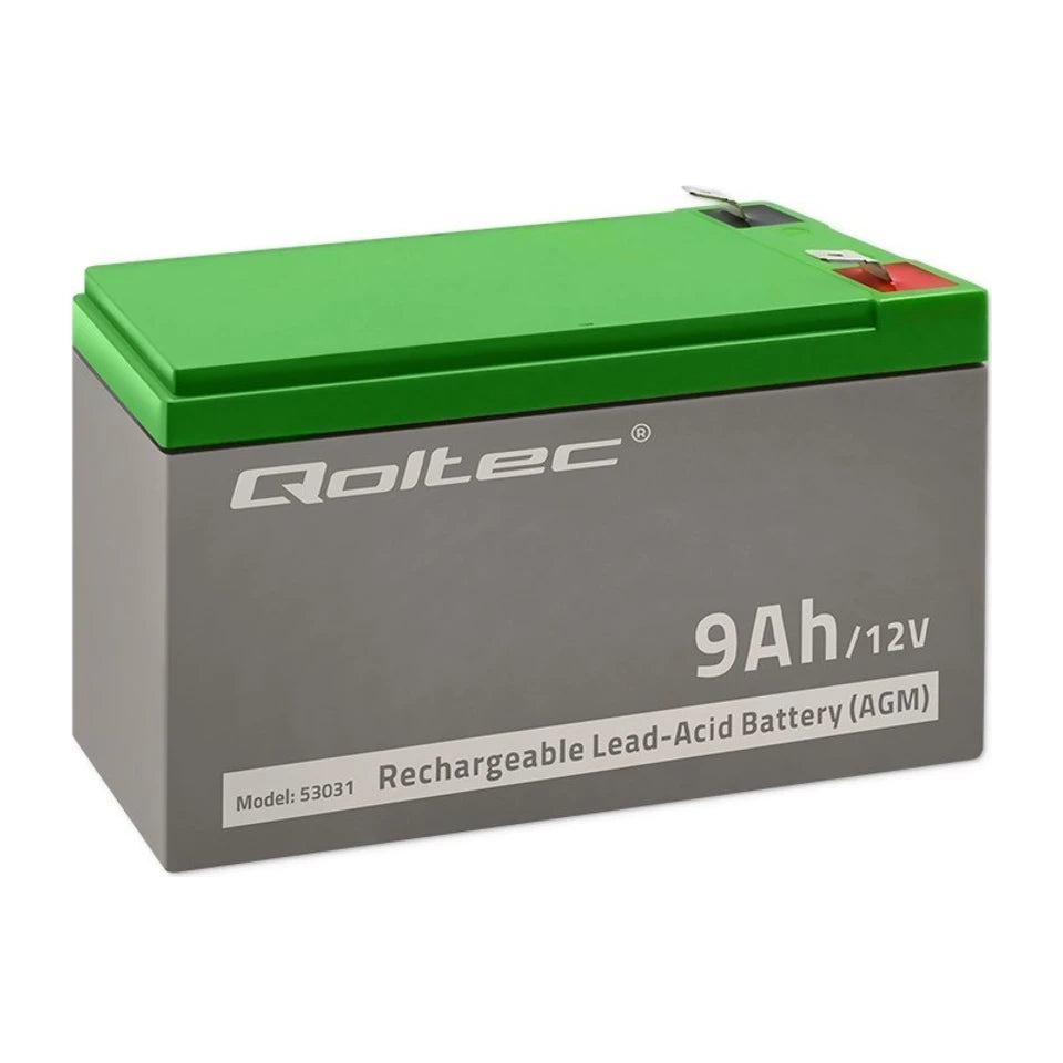 Batteria Qoltec 53031 AGM | 12V | 9Ah