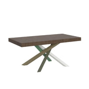 Tavolo allungabile 180/284x90 cm Volantis colore noce gambe multicolore 4/A