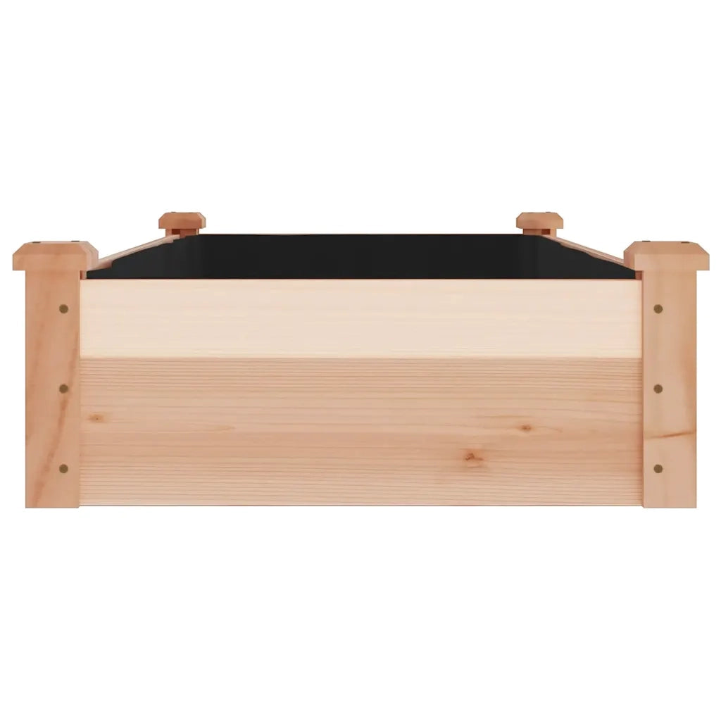 Fioriera Rialzata da Giardino-Vaso da Esterno-Fioriera Elevata Fodera 120x60x25cm Massello Abete