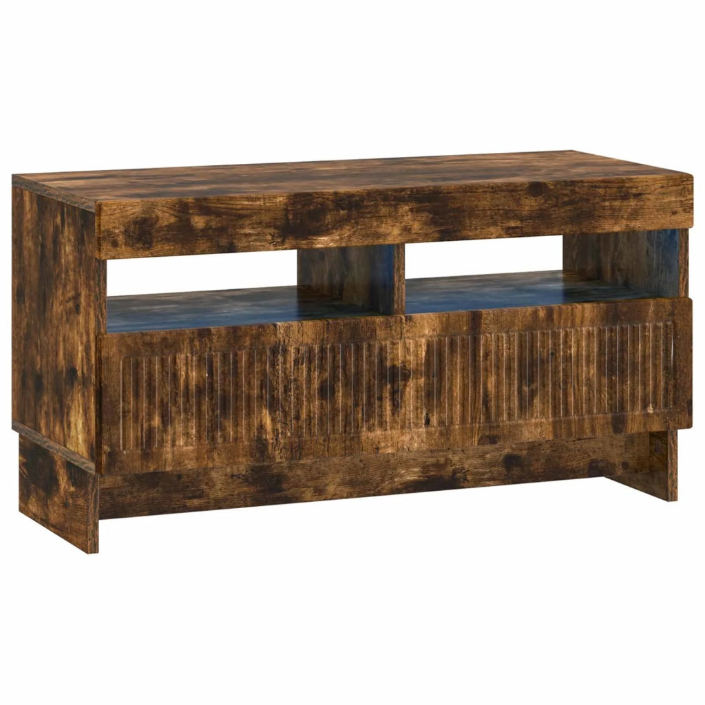 Mobile TV LED ALKMAAR 81 x 35 x 43 cm Rovere Fumo 896120