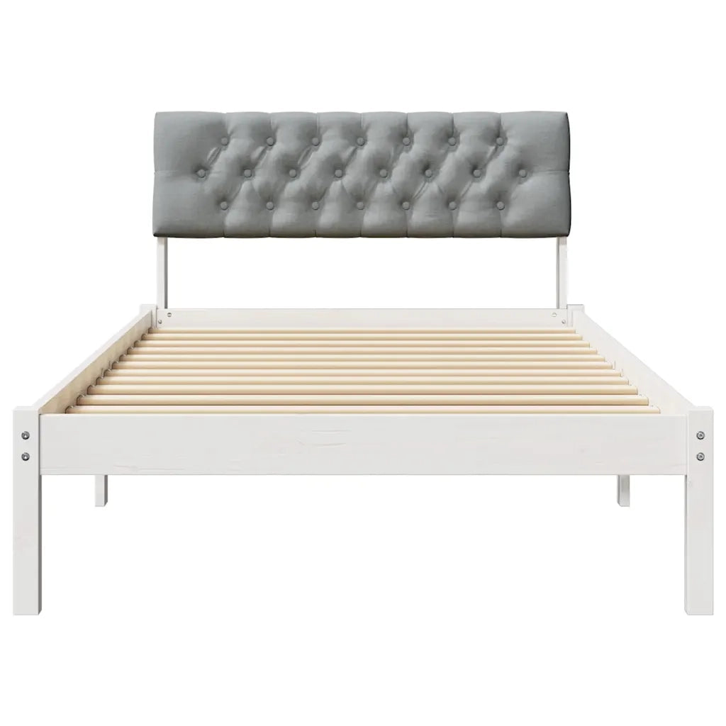 Struttura del Letto Bianco e grigio chiaro 100 x 200 cm 878633