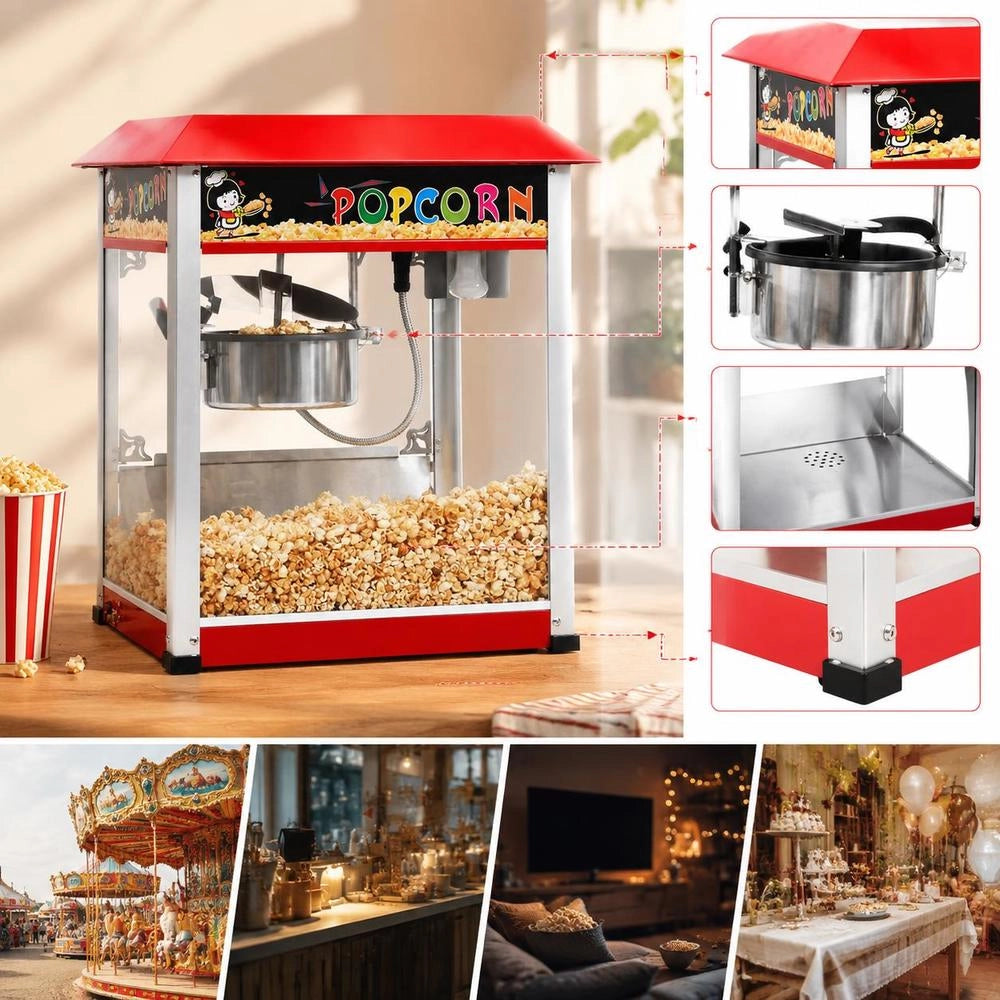 Popcorn Machine With Teflon Cooking Pot 1400 W