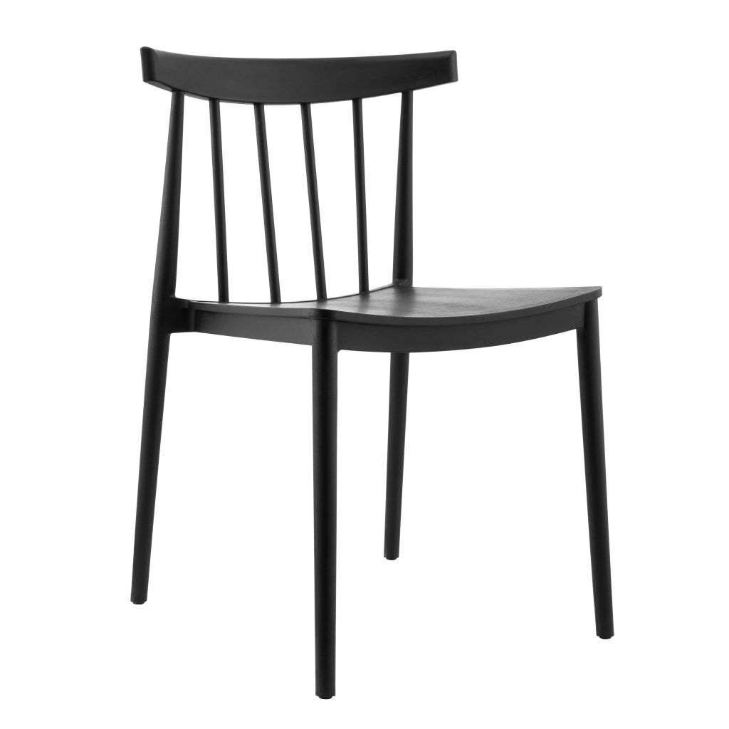 Oviala - Set di 4 sedie da terrazza in plastica nera
