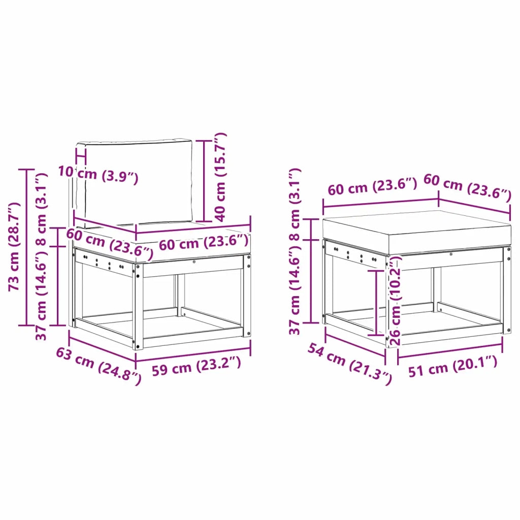 Set di divani da esterno 5 pz Bianco e Grigio Chiaro Poliestere 3387490