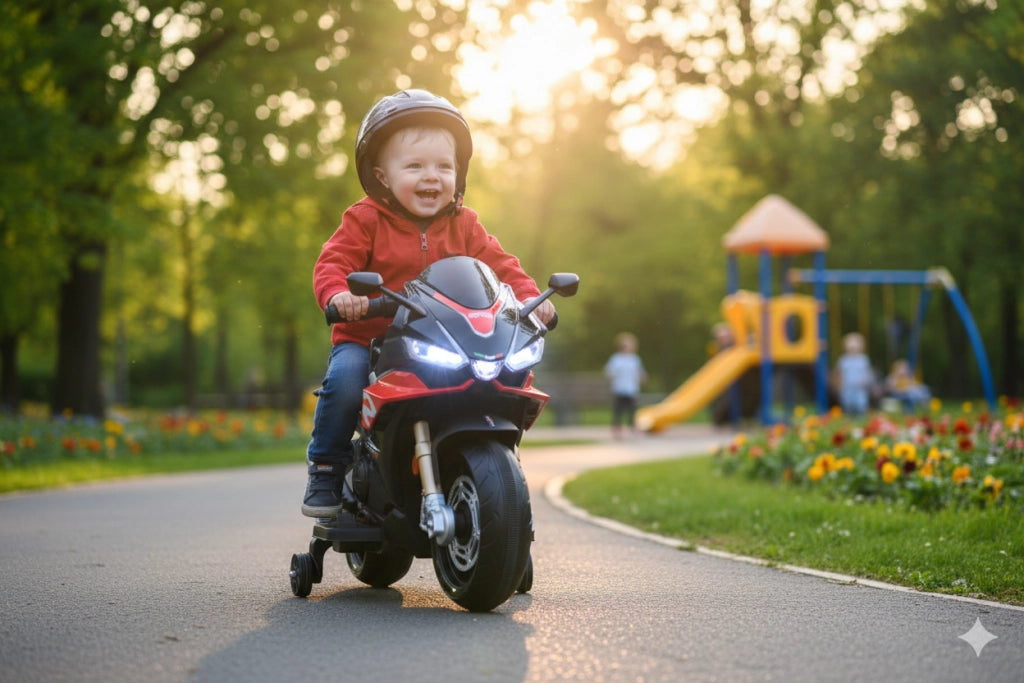 Moto Elettrica per Bambini 12V con Licenza Aprilia RSIV Small Nera