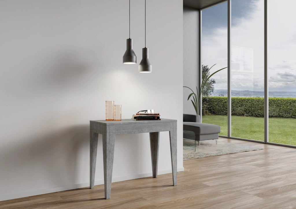 Consolle Allungabile 90-198x42x77 cm in Nobilitato Grigio