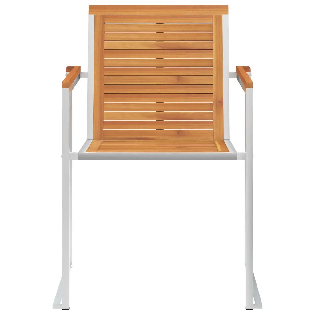 Sedie da Giardino 2 pz con Cuscini in Legno Acacia e Acciaio 3061507