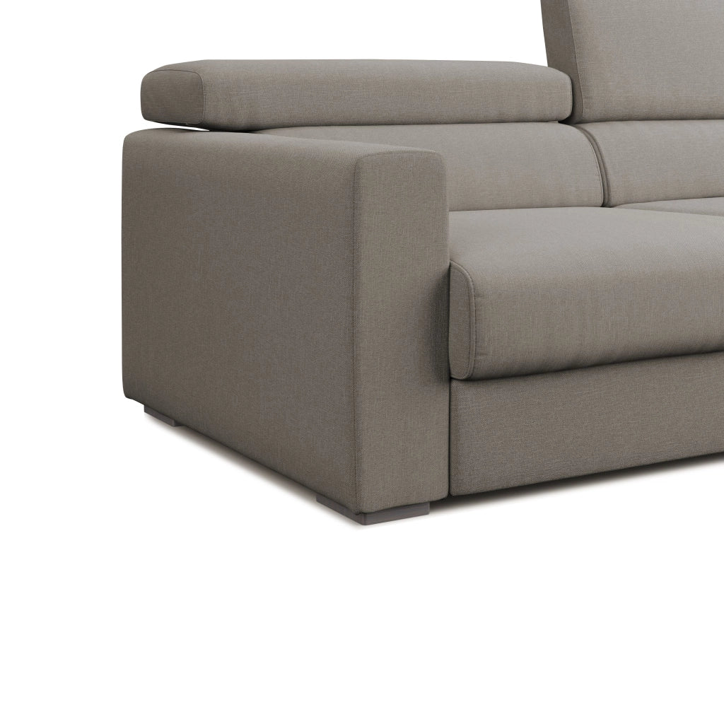 Dylan Divano con pouf estraibile 188 cm tortora