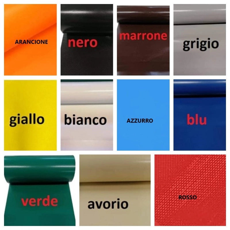 Telo PVC IGNIFUGO Impermeabile Blu | Telone Occhiellato Ogni 25CM 650g/mq | Copertura Esterna | 4x6m | Resistente Multiuso