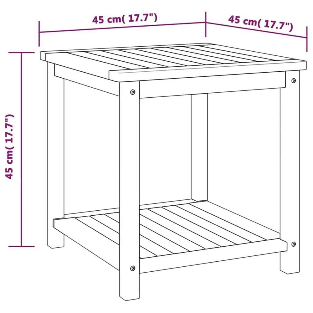 Side Table Solid Wood Acacia 45x45x45 Cm