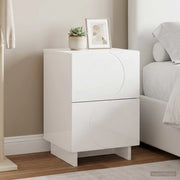 Armadio da Notte Bianco Lucido 33,5 x 34,5 x 50 cm 8011395