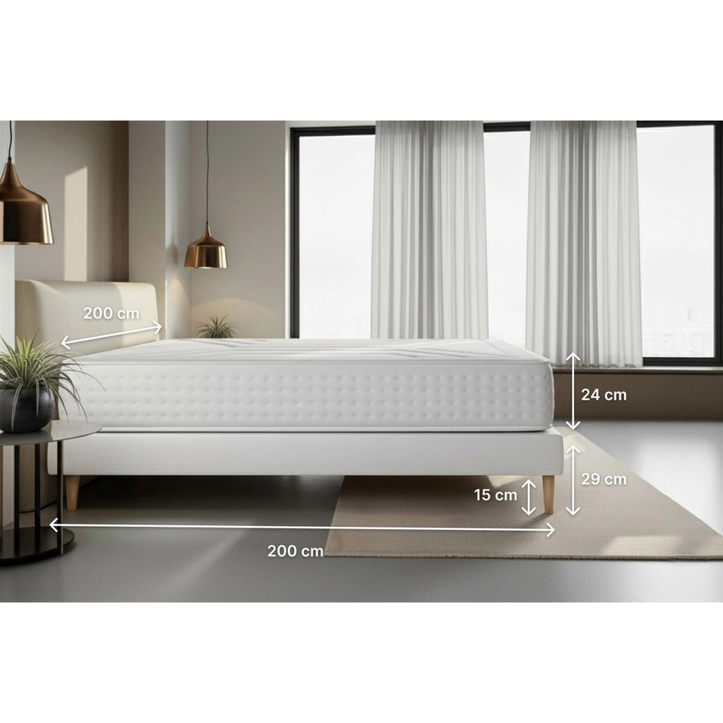 Set materasso e base 200x200 cm - Vingt-Quatre