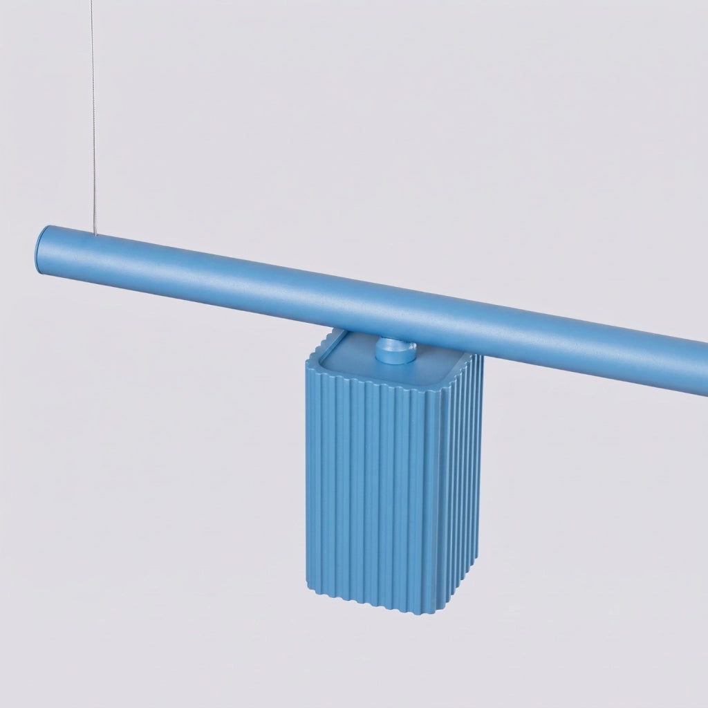 Lampadario RAYO 4 azzurro