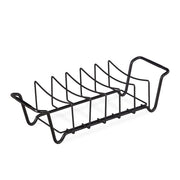 Supporto per costine da barbecue 30 x 20 x 10 cm cottura uniforme comodo trasporto in acciaio inossidabile argentato 13_0011943