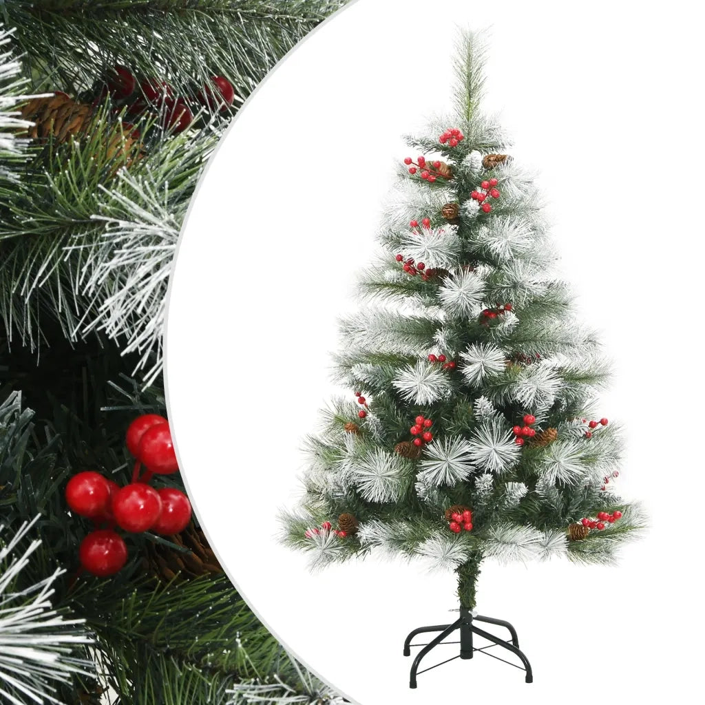 Albero Natale Artificiale Incernierato con Pigne e Bacche 120cm 357710