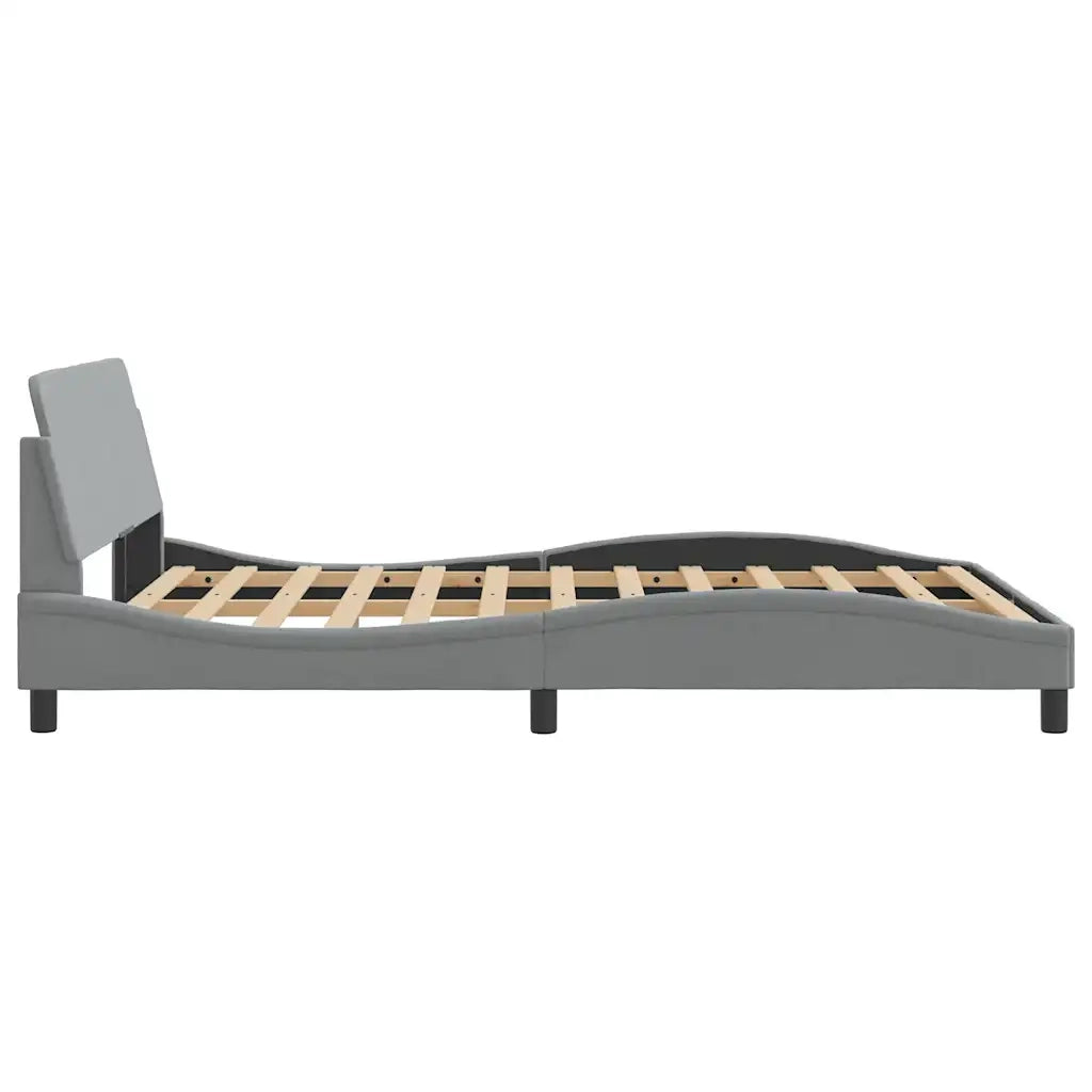 Giroletto-Struttura Letto Dover Grigio Chiaro 120x200 cm Tessuto