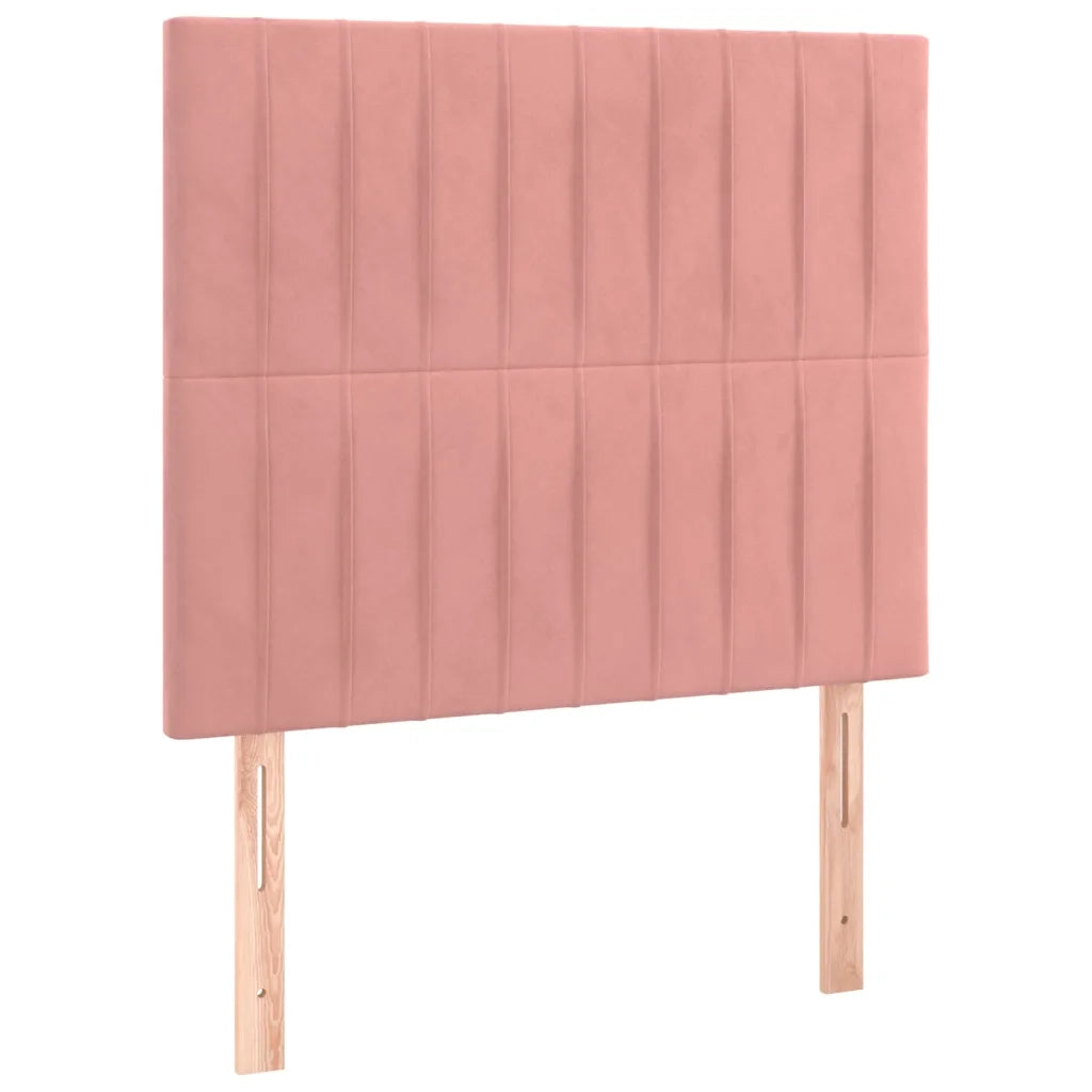 Giroletto a Molle con Materasso Rosa 90x190 cm in Velluto