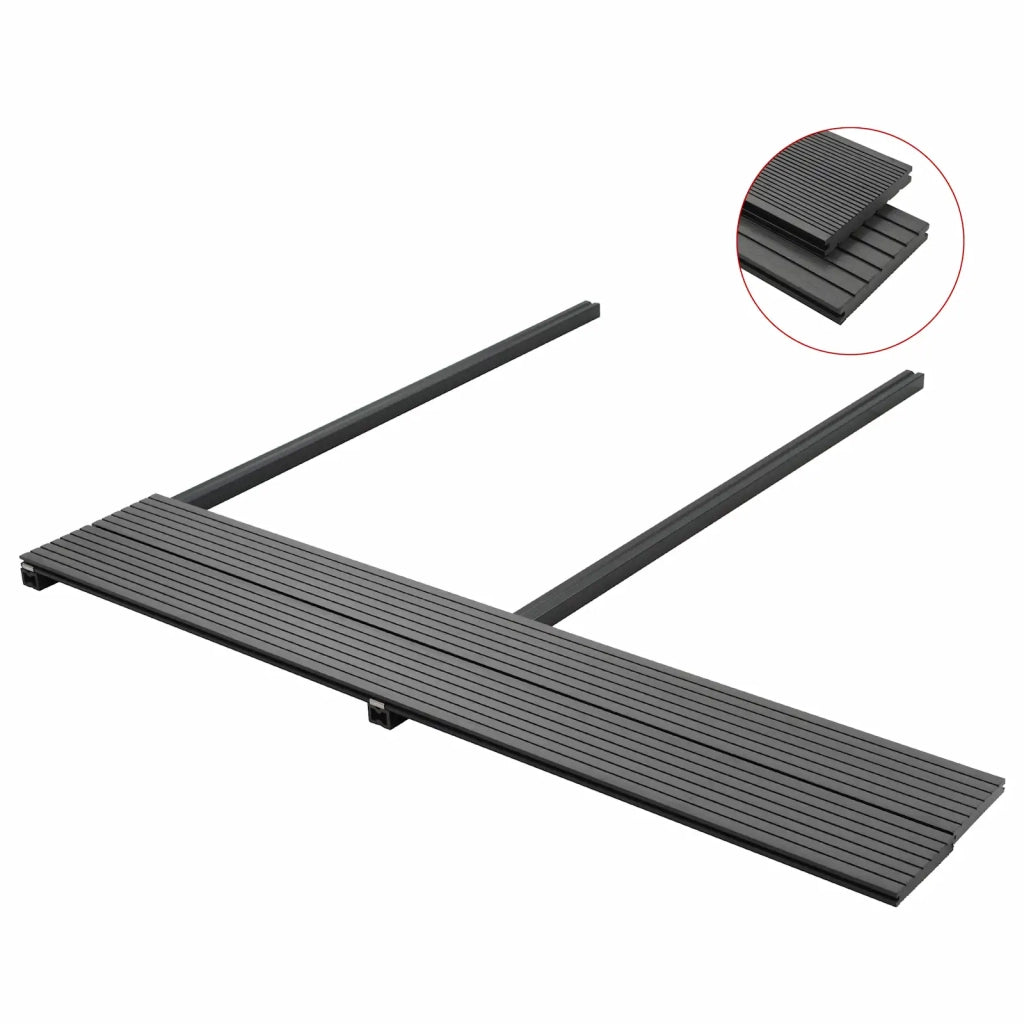 Pavimento da Deck 30 pcs Grigio WPC 3444738