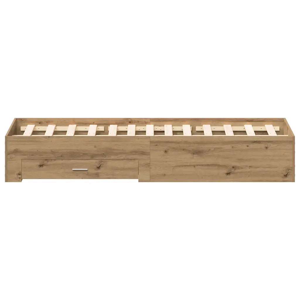 Letto matrimoniale | Letto per adulti | Struttura del letto Rovere artigianale 135 x 190 cm
