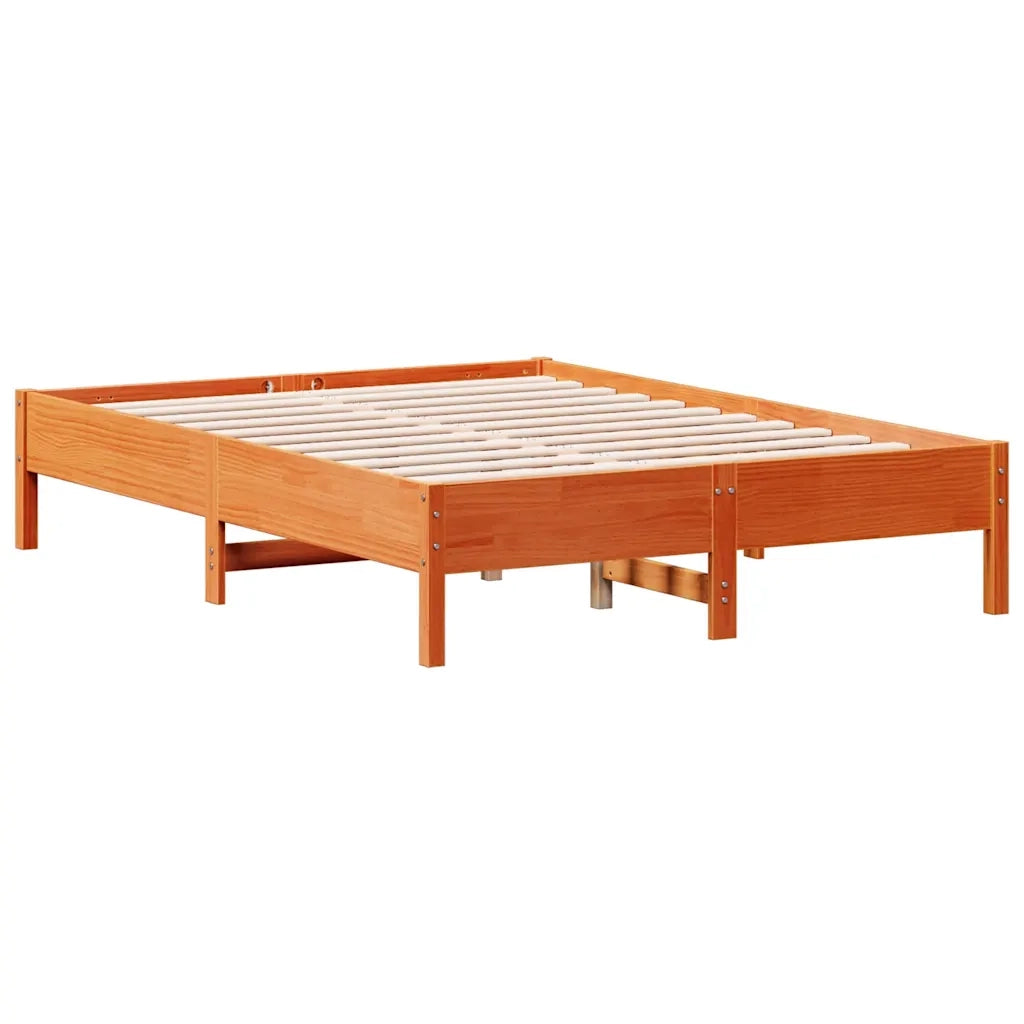 Letto senza Materasso-Struttura Letto Marrone Cera 120x190 cm in Legno di Pino 161116