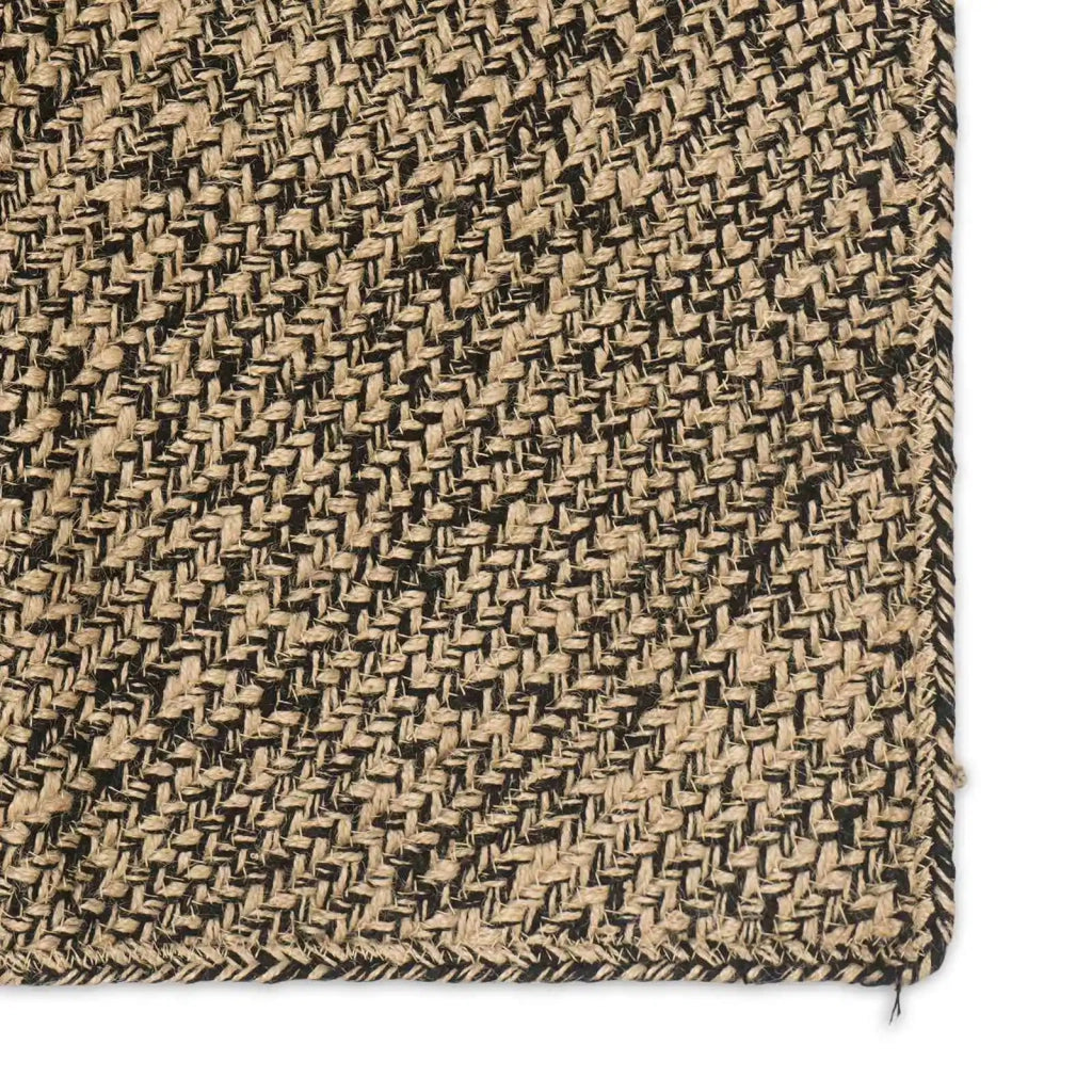 Tappeto Naturale e Nero 80 x 150 cm Juta 42010618