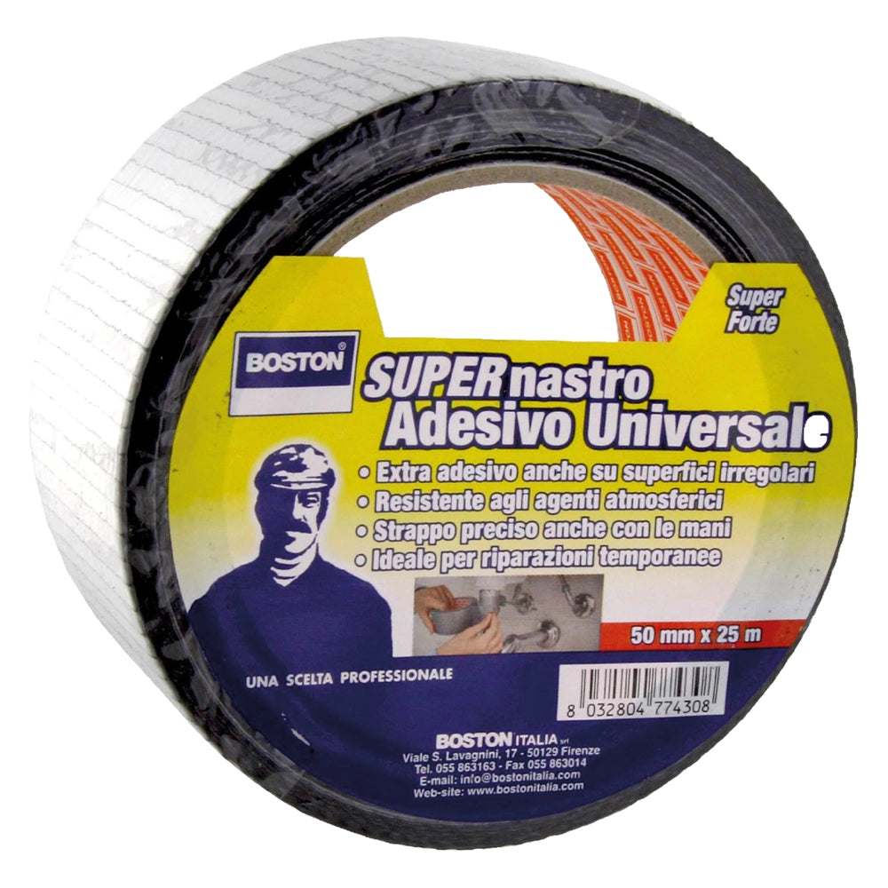 12pz nastro telato universale mm. 50 x 5 mt - rosso cod:ferx.9002007nlm