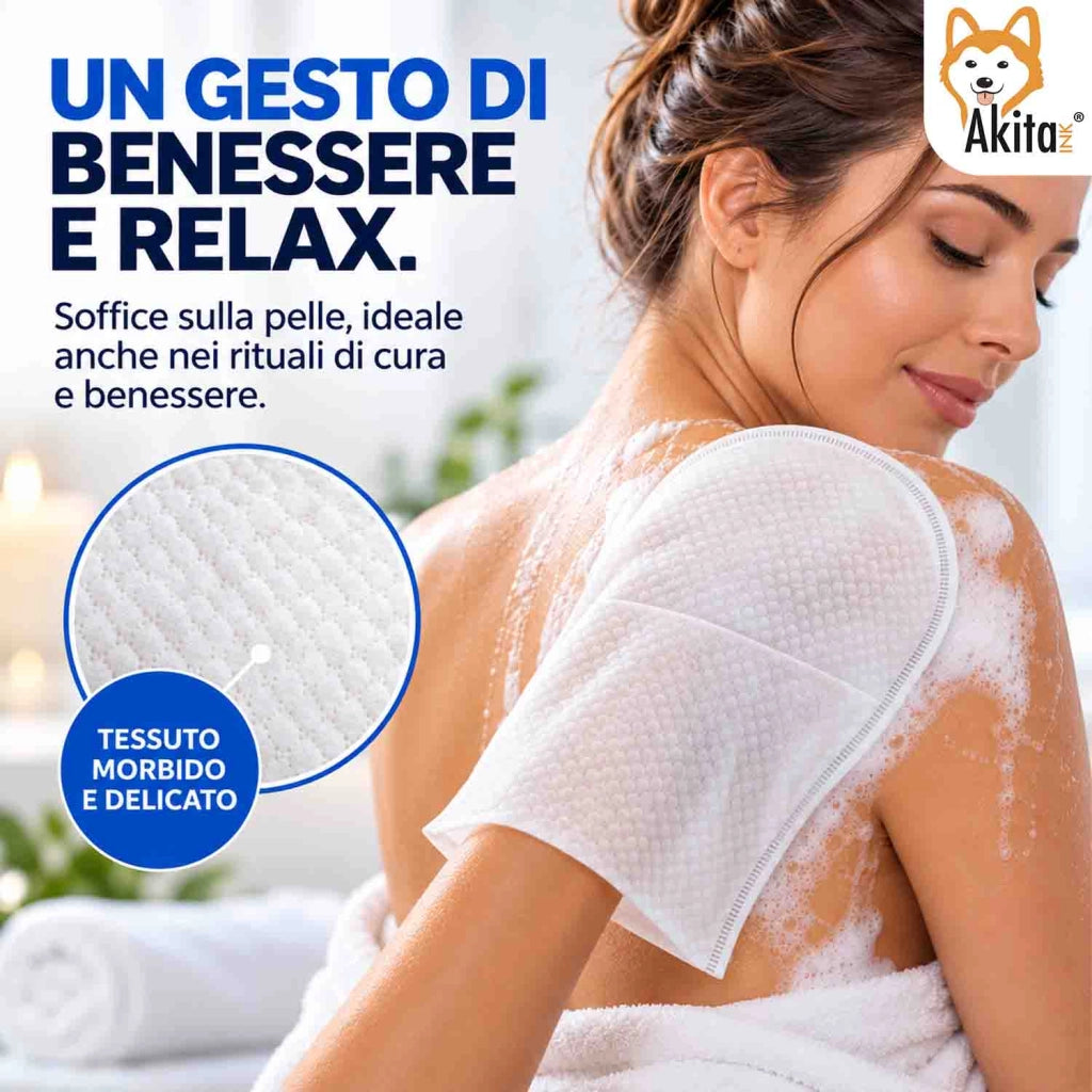 Akitaink Guanto Saponato Aloe e Camomilla 24 Manopole 2 Pack