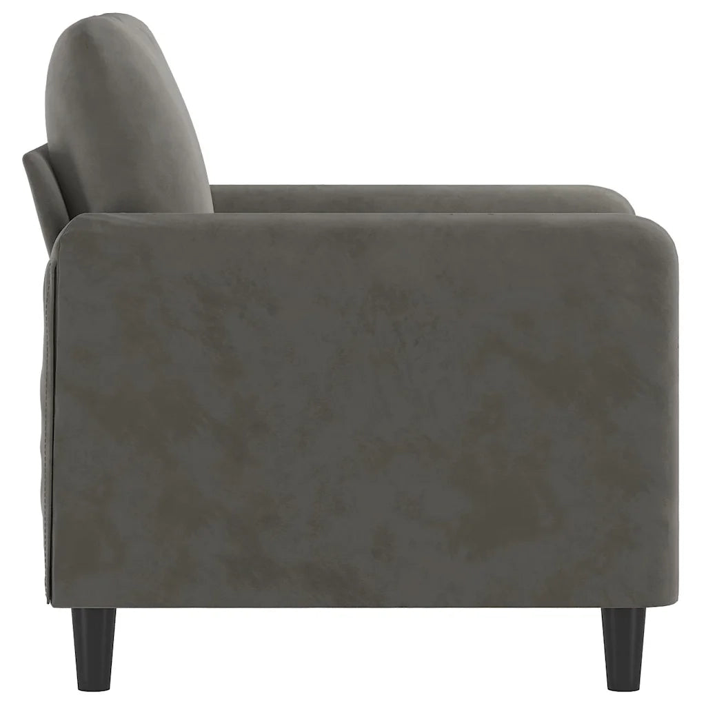 Poltrona Grigio Scuro 60 cm Velluto 349024