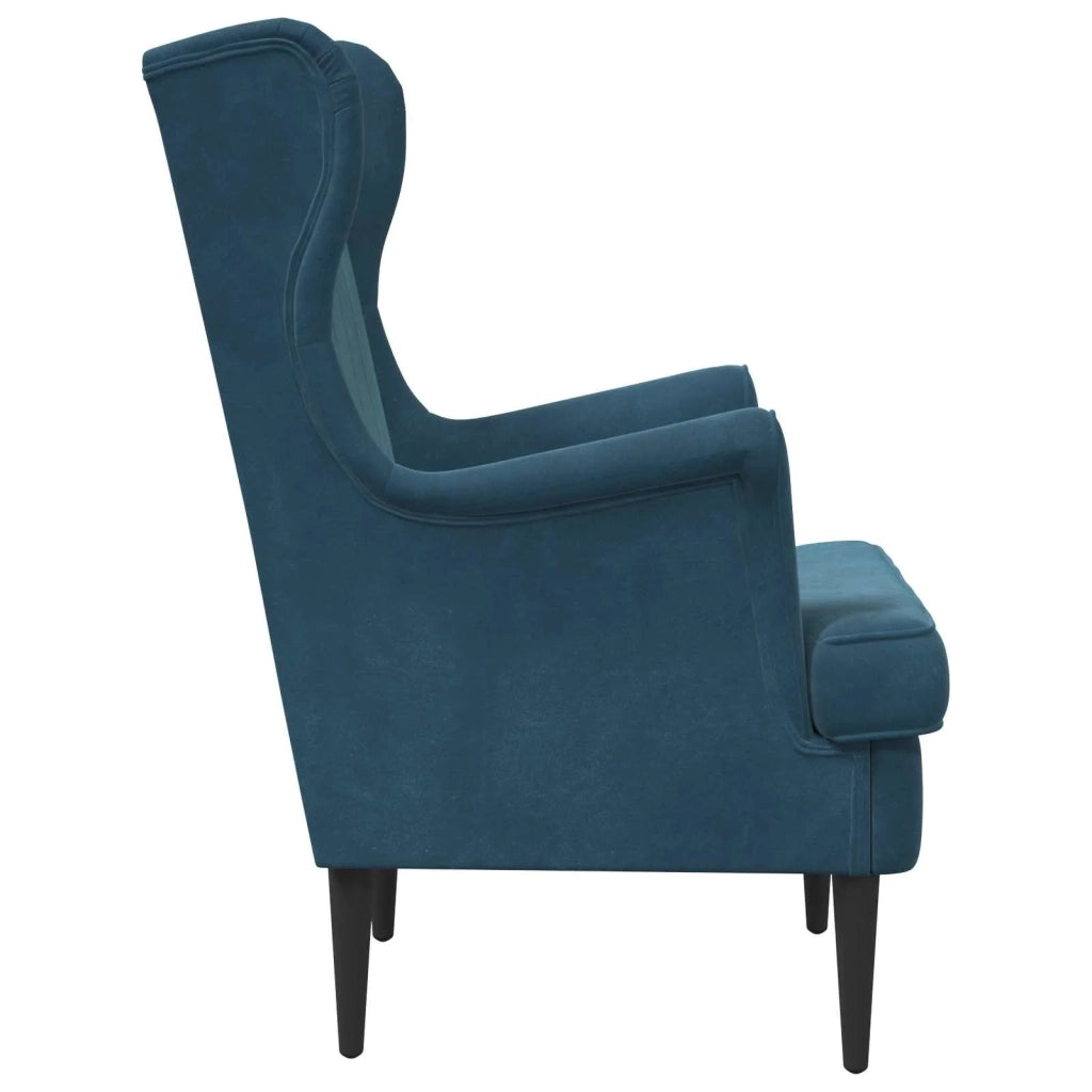Poltrona-Divano Sedia Blu Velluto 210488