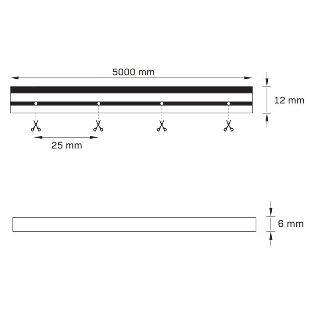 Striscia LED Neon flessibile 12V 5m arancione IP65 Polux