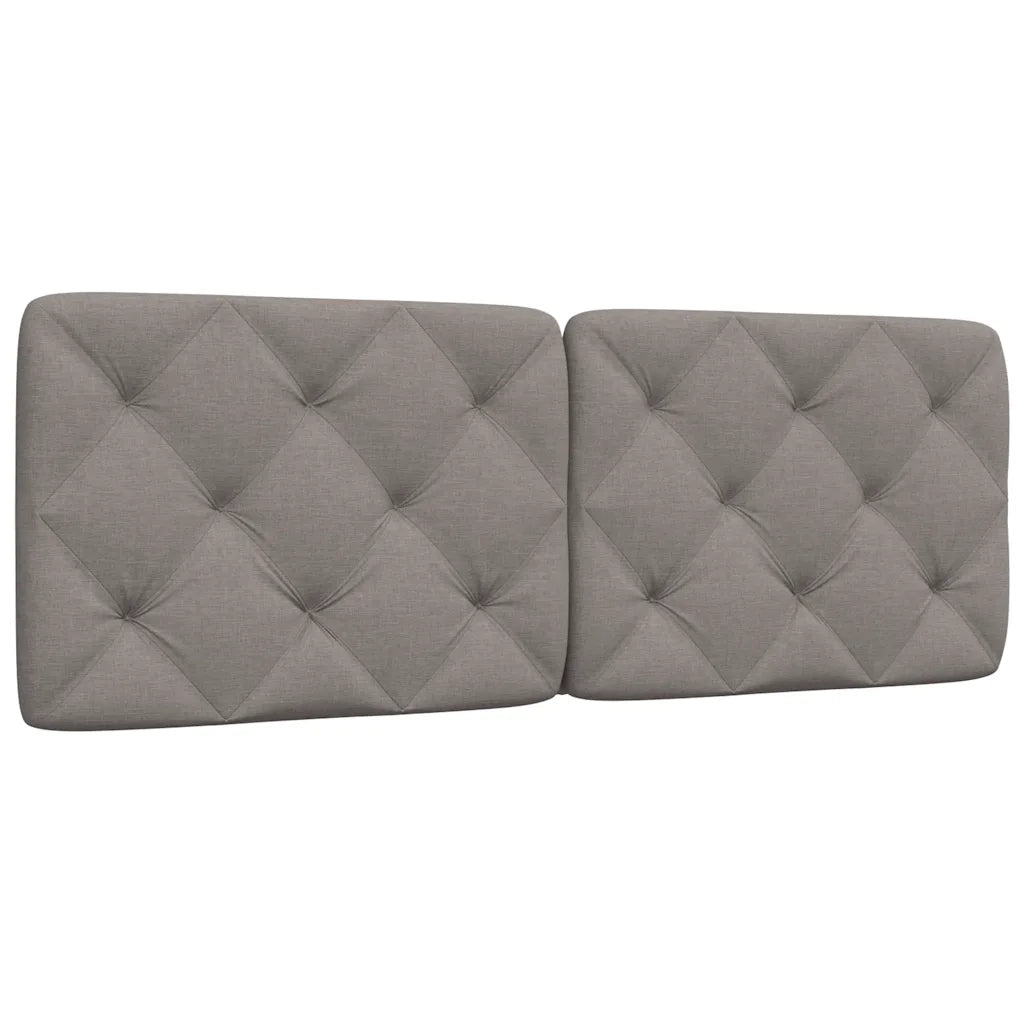 Coussin de tête de lit taupe 120 cm tissu