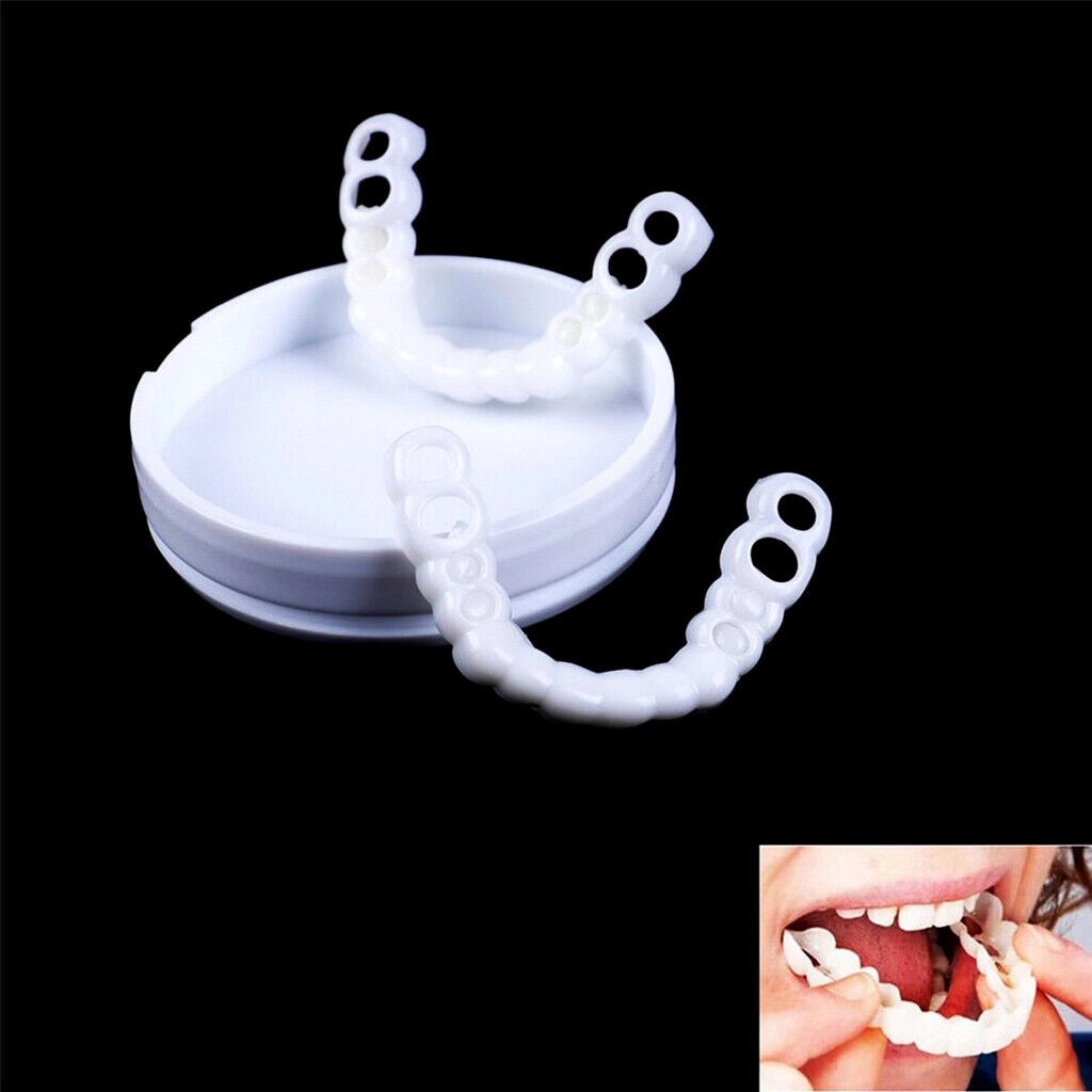 Faccette Dentali Cosmetiche Set 1 Kit Copri Denti Estetici in Plastica Modellabile Temporanei Riutilizzabili per Uso Estetico