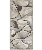 Tappeto moderno UNIVERSO TORTORA astratto quadro arte contemporanea, passatoia cucina multiuso lavabile in lavatrice e anti-scivolo cm.55x190