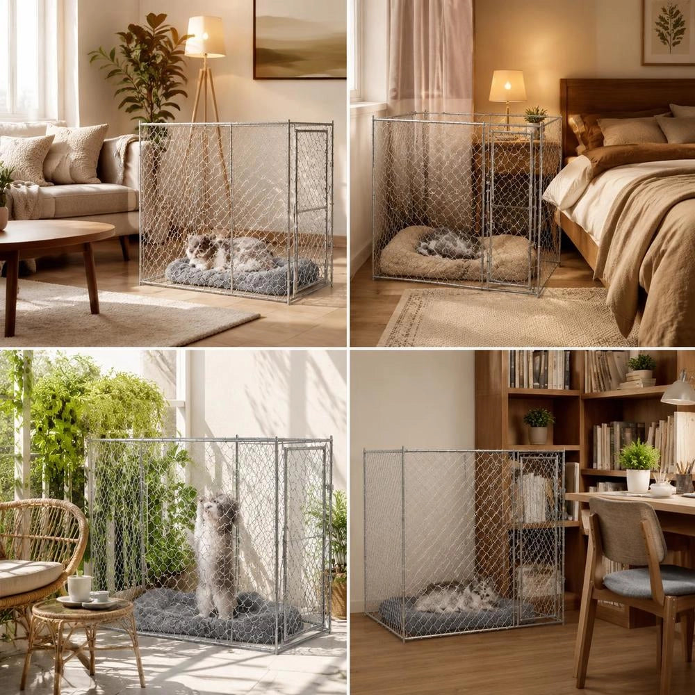 Dog Cage 2 X 2 X 2 M Steel