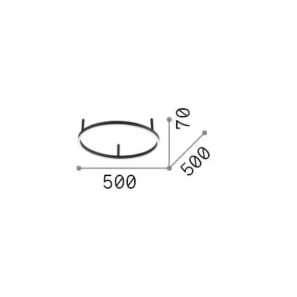 Lampada a soffitto Oracle Calda 29W 3000K Nero Ideal Lux