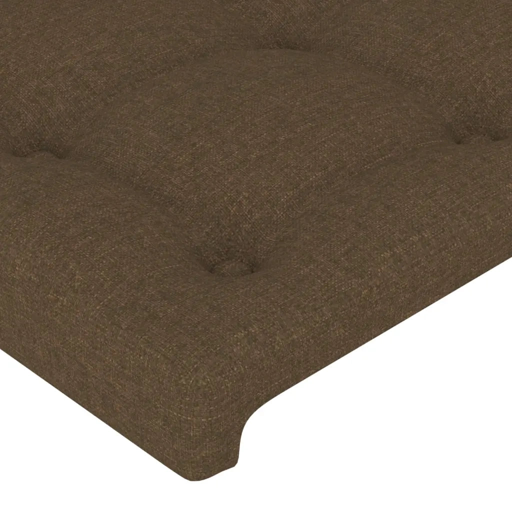 Testiera | Testata a LED MarroneScuro147x16x118/128cm inTessuto