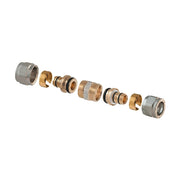 RACCORDO DIRITTO DOPPIO A COMPRESSIONE P/MULTISTRATO 2 PZ ASSEMBLATO- 3/4-20(2,00) x 3/4 -20(2,00)- TDMB- pezzi 1