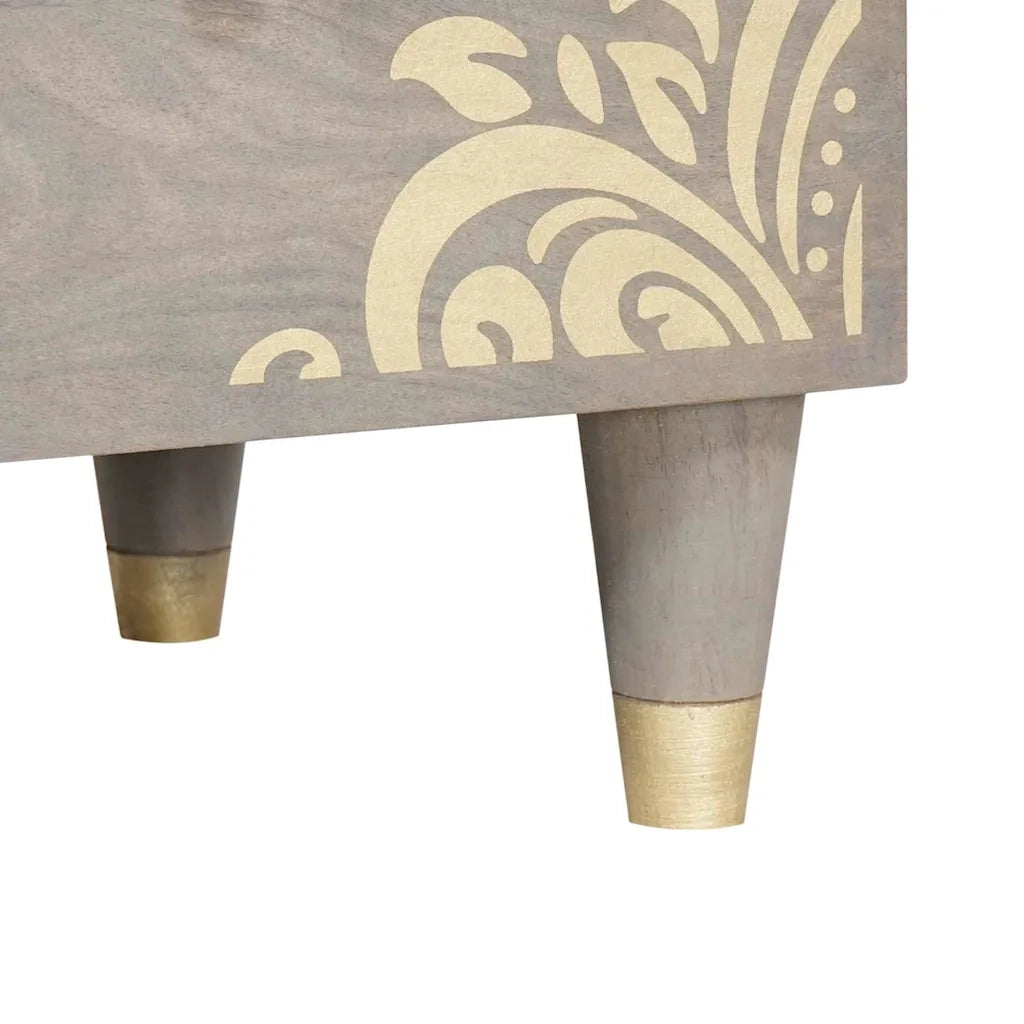 Set di Armadi da Bagno 3 pcs Grigio e Oro 180 x 33 x 75 cm 3310152