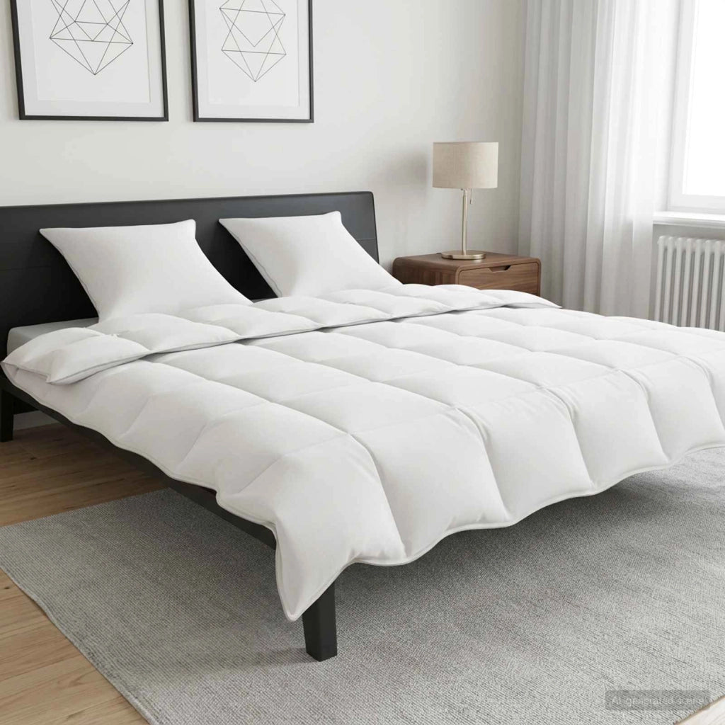 Set di Piumoni Bianco 200 x 220 cm Poliestere, Bamboo 3432738