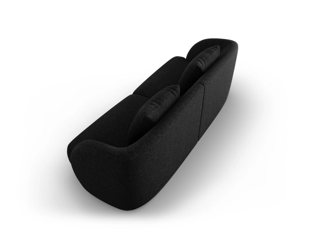 Cosmopolitan Design - Divano "Tulum" 2 posti in ciniglia nero 