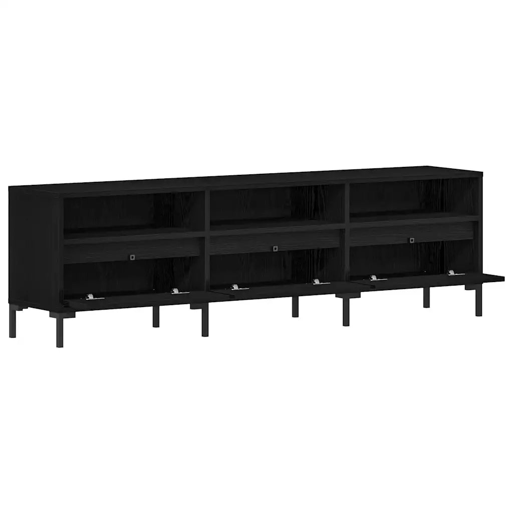 Mobile TV Rovere Nero 150 x 30 x 44,5 cm Legno multistrato 862878