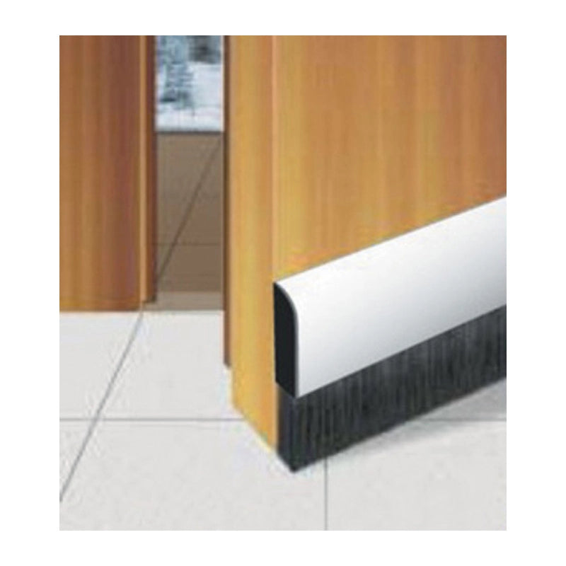 PARAPORTA CON SPAZZOLA A MOLLA ALLUM. 1 M BIANCO- 6,0 pz
