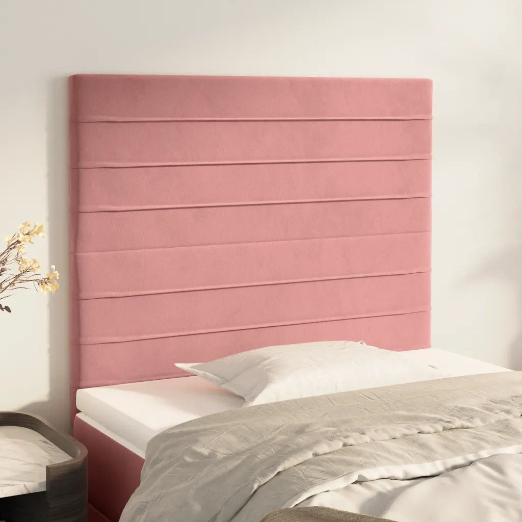 Testiera | Testata Rosa 90x5x118/128 cm Velluto