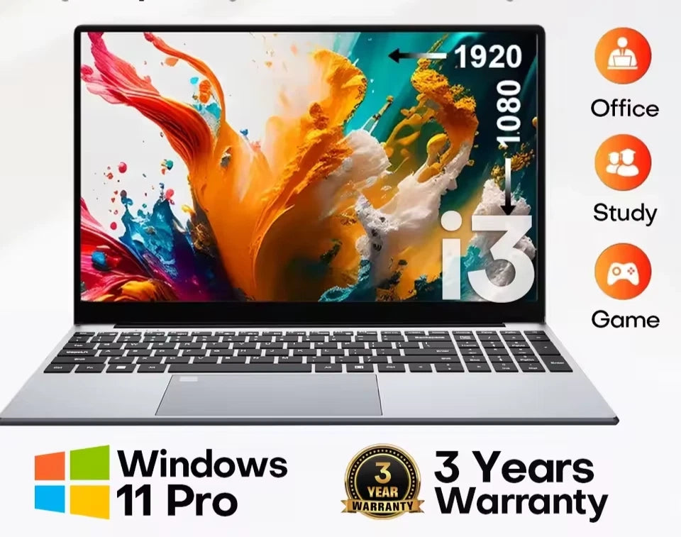 Notebook Pc Portatile 15,6" Intel Core i3 6100U Ram 16Gb, SSD 512Gb Win 11 Pro