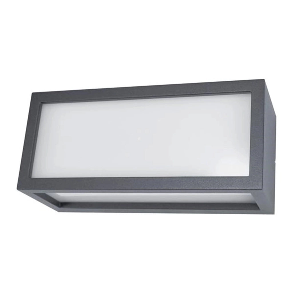 Applique Esterno Moderna Dakota Alluminio Grigio Bianco 1 Luce E27 Ip44