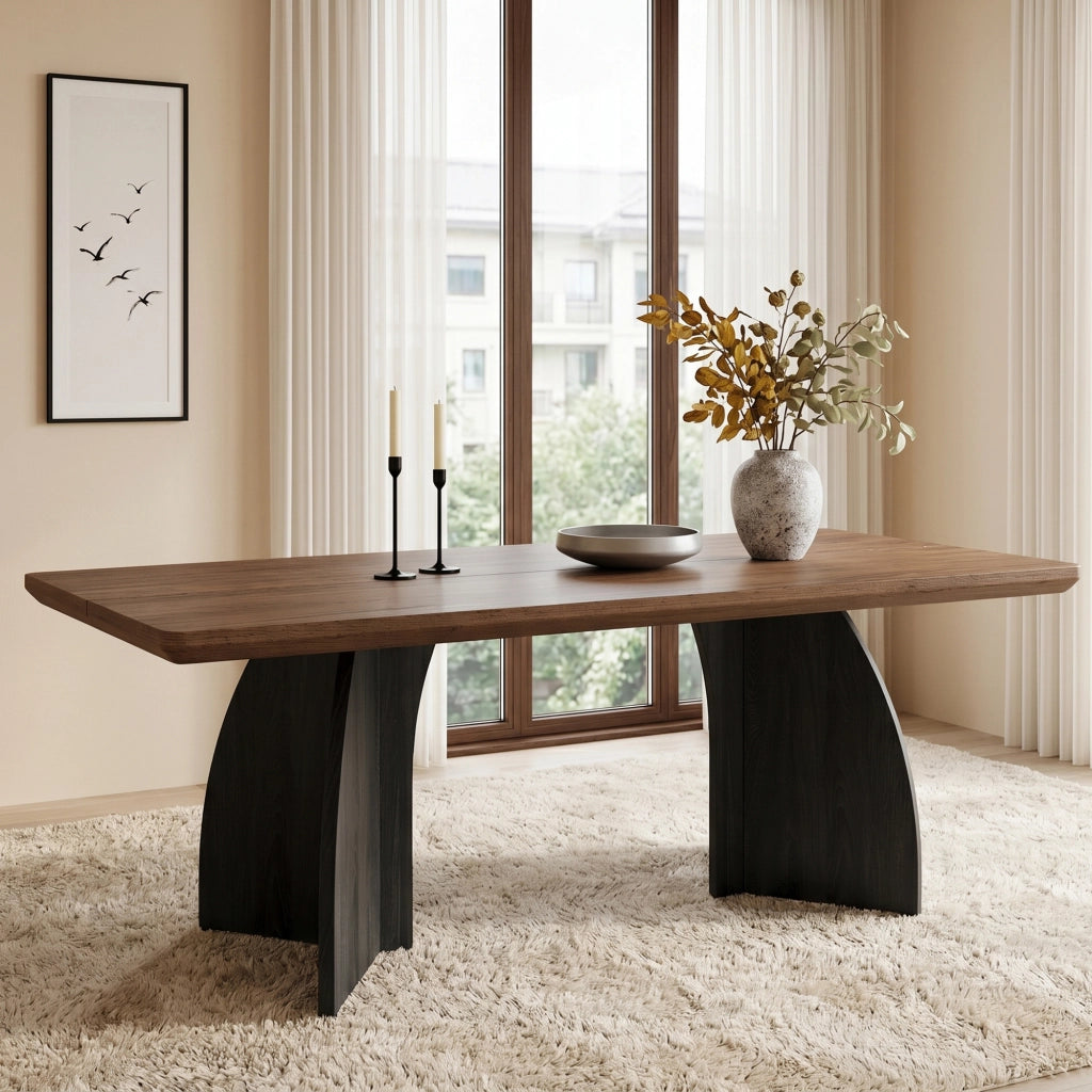Tavolo da pranzo 160x80 cm in MDF noce