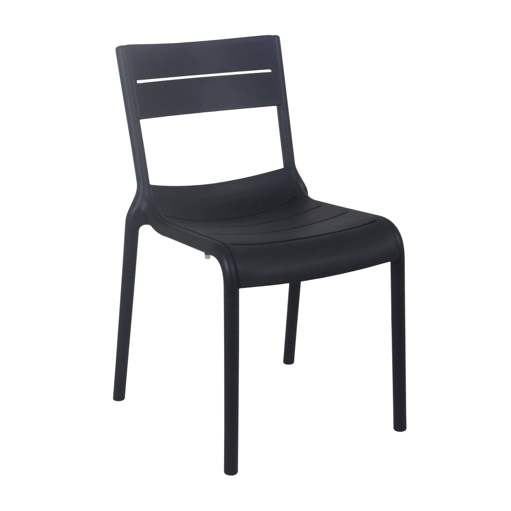 Oviala - Sedia da giardino in plastica nera