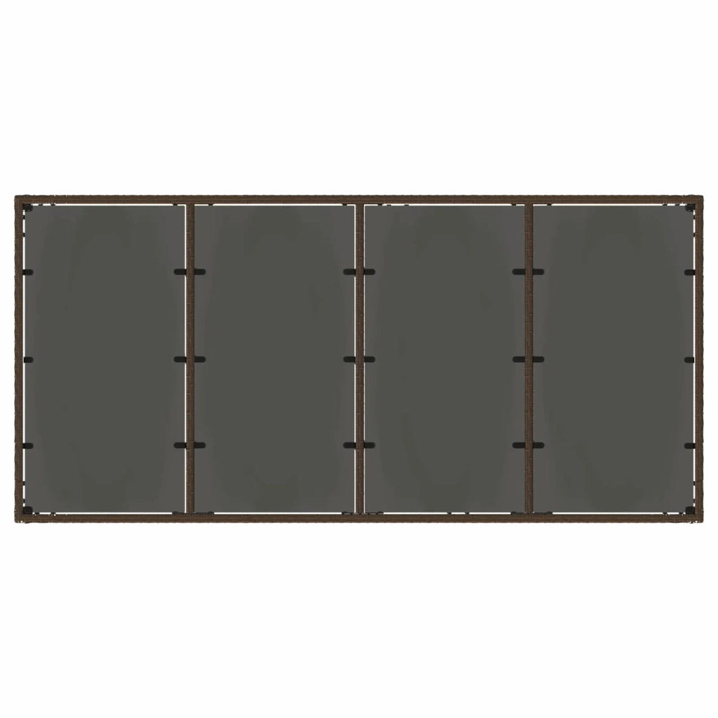 Set da pranzo per esterni 7 pz Marrone e Bianco Crema 3422318